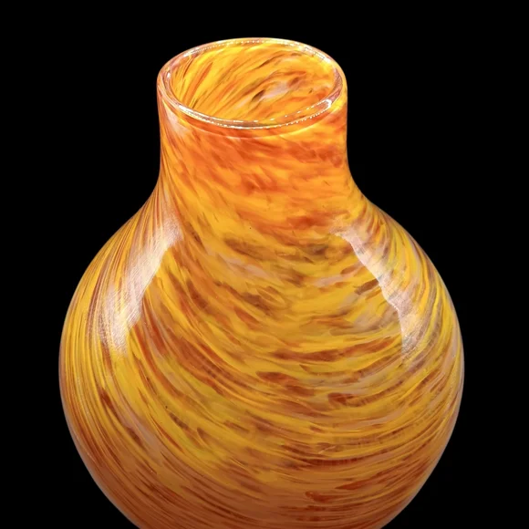 Beautiful Hand-blown Murano Style Art Glass Vase 10" x 8" - Picture 2 of 5